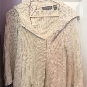 Heavy cream knitted cardigan